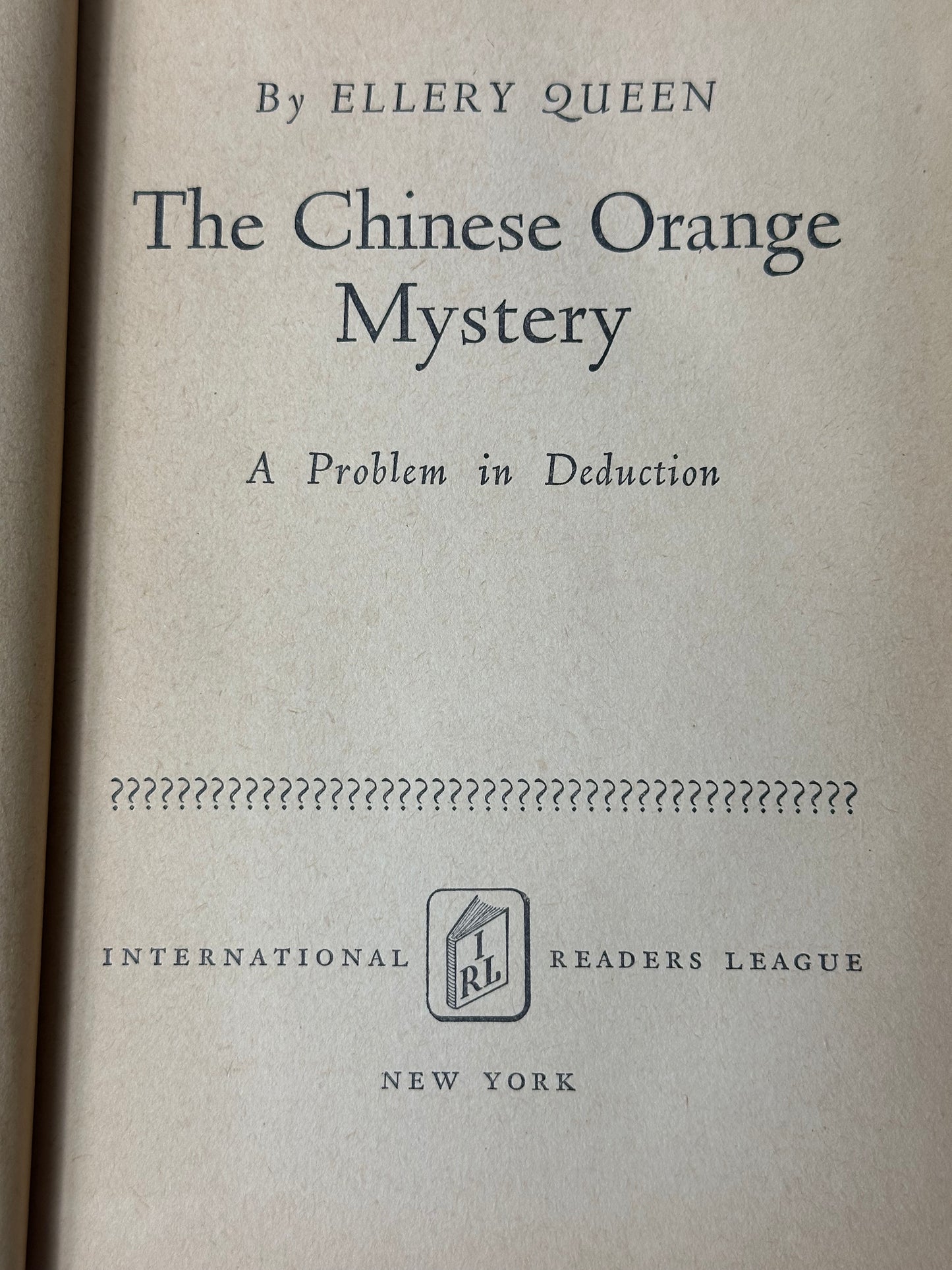 The Chinese Orange Mystery 1934 Ellery Queen