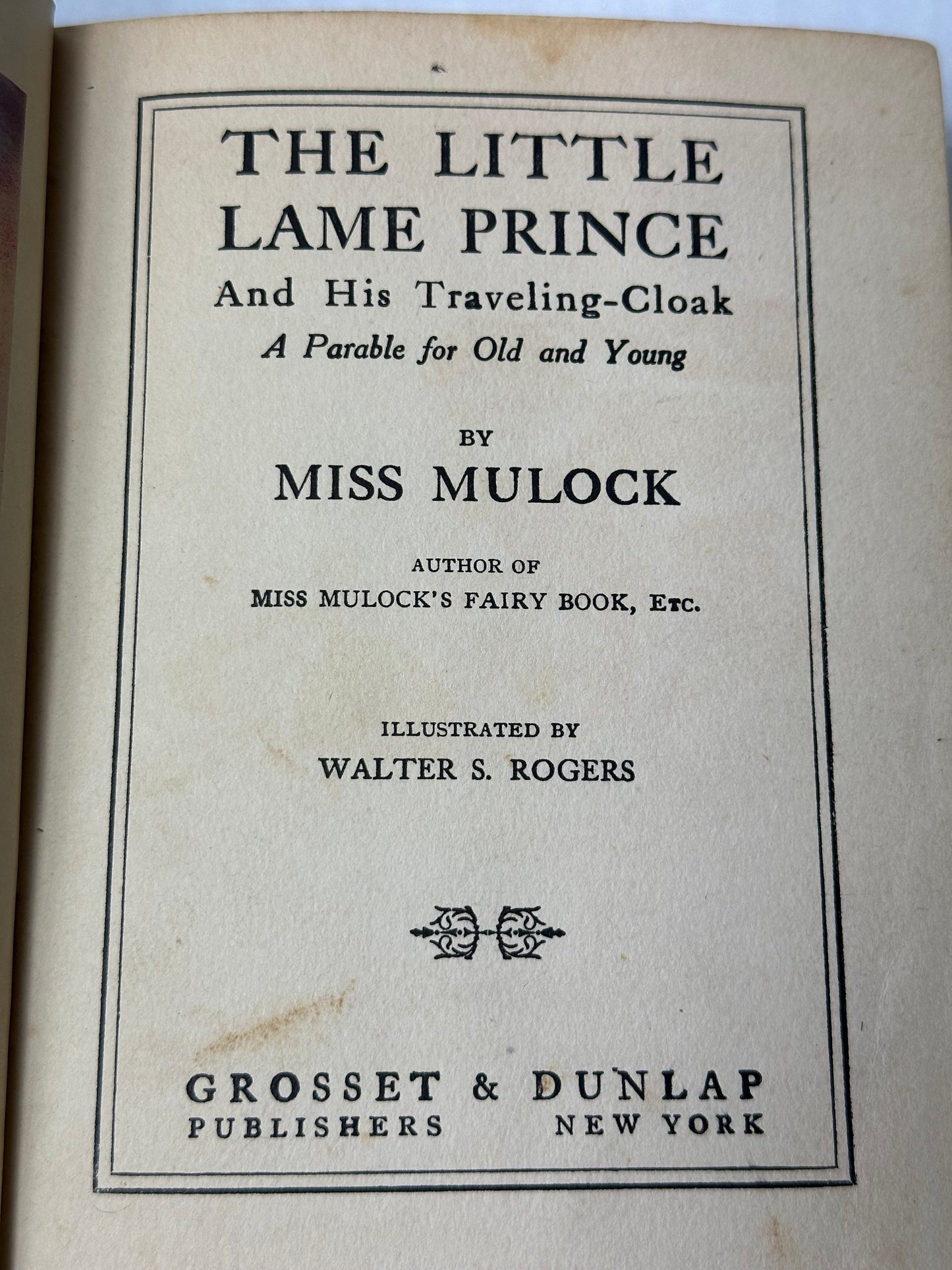 The Little Lame Prince Miss Mulock