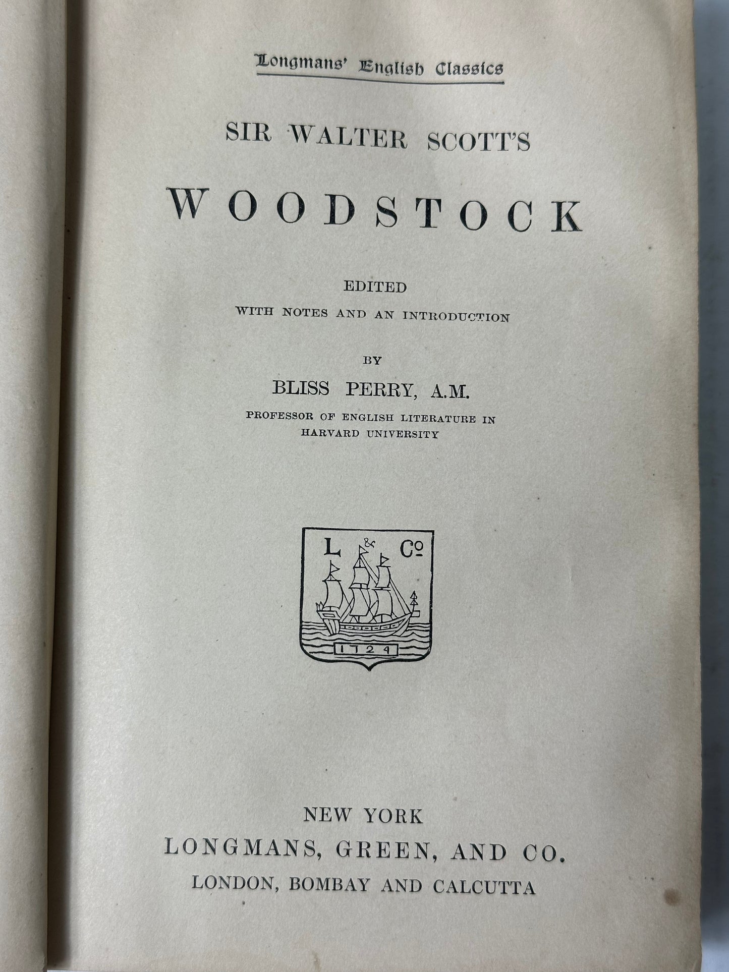 Wood Stock 1895 Sir Walter Scott