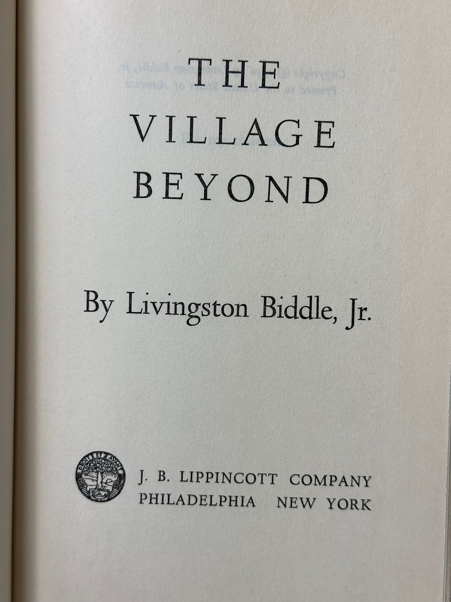 The Village Beyond by Livingston Biddle Jr. 1956