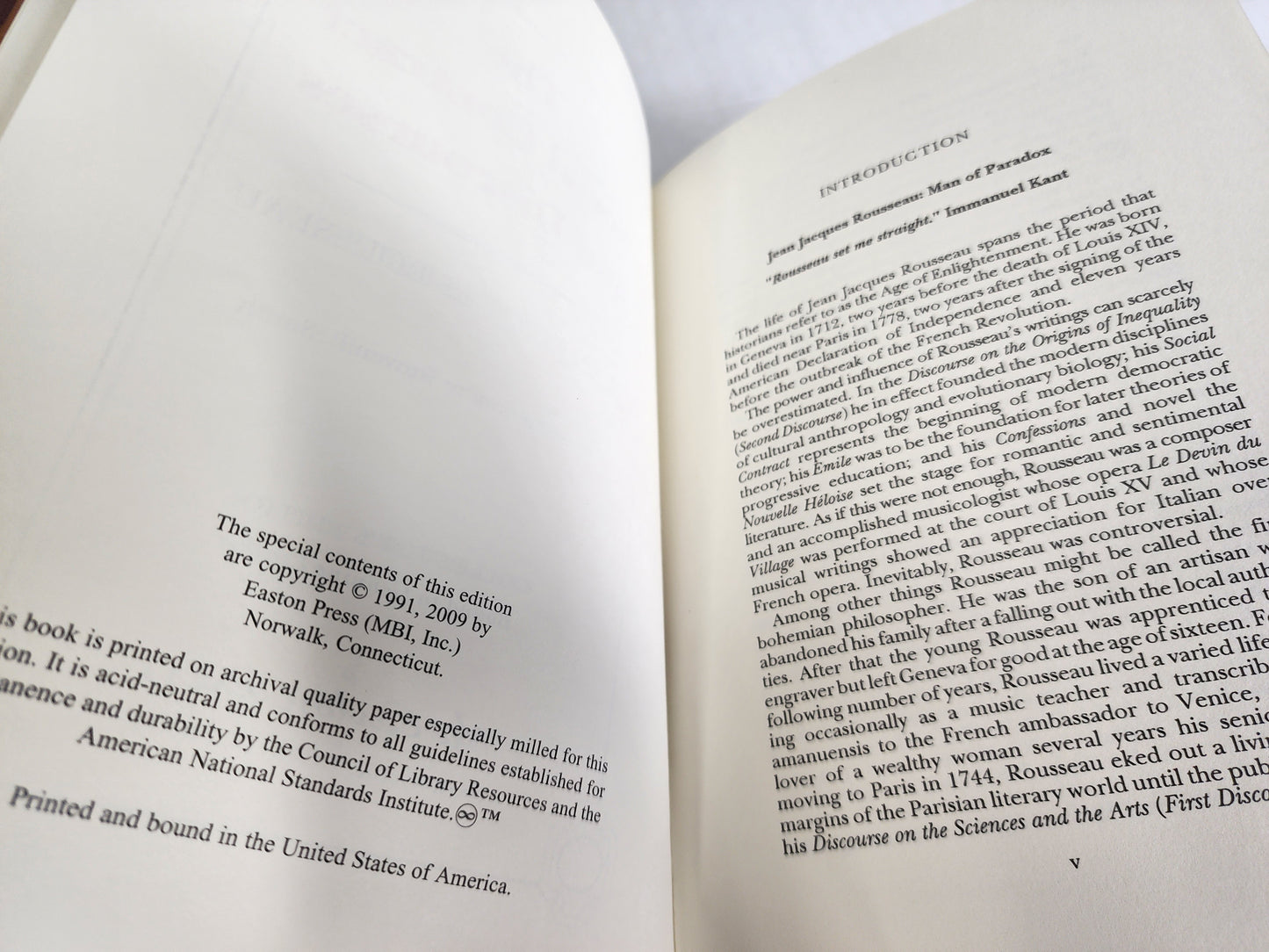 The Social Contract and Discourses by Rousseau Easton Press