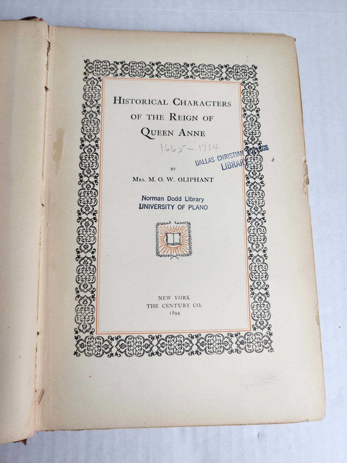 The Reign of Queen Anne Mrs. Oliphant 1894