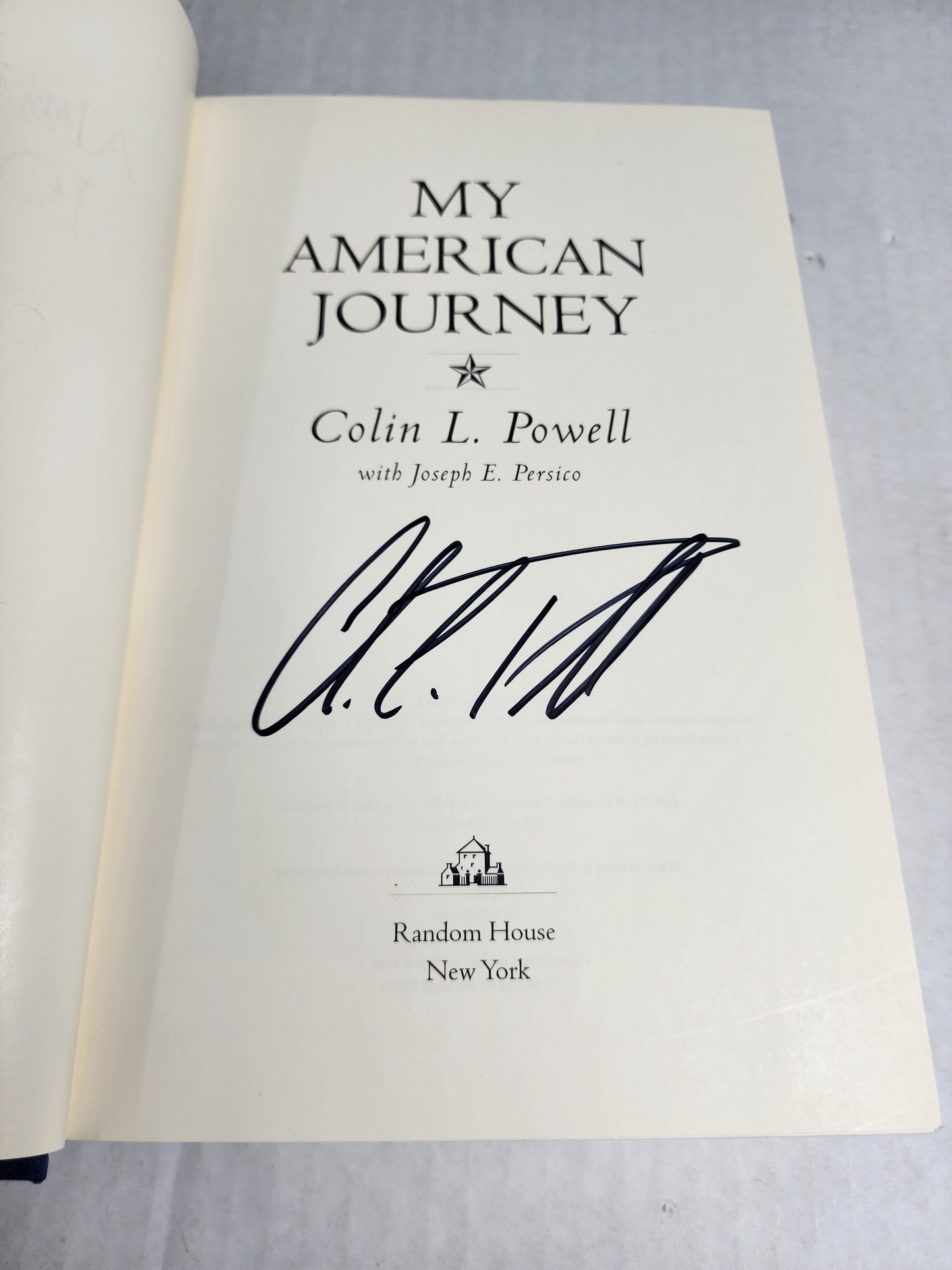 Colin Powell Signed Book