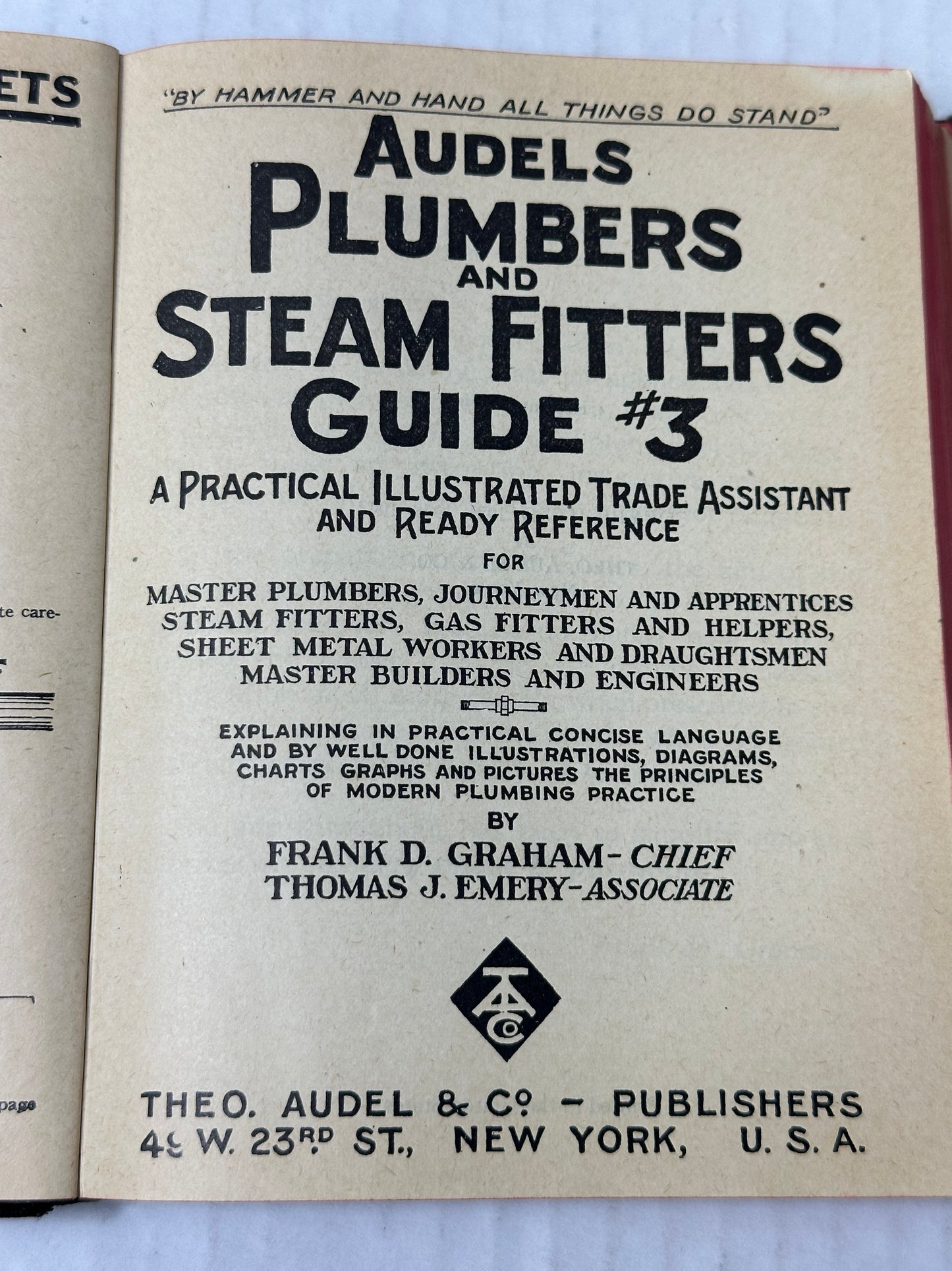 Audel’s Plumbers and Steam Fitters Guide #3 1946