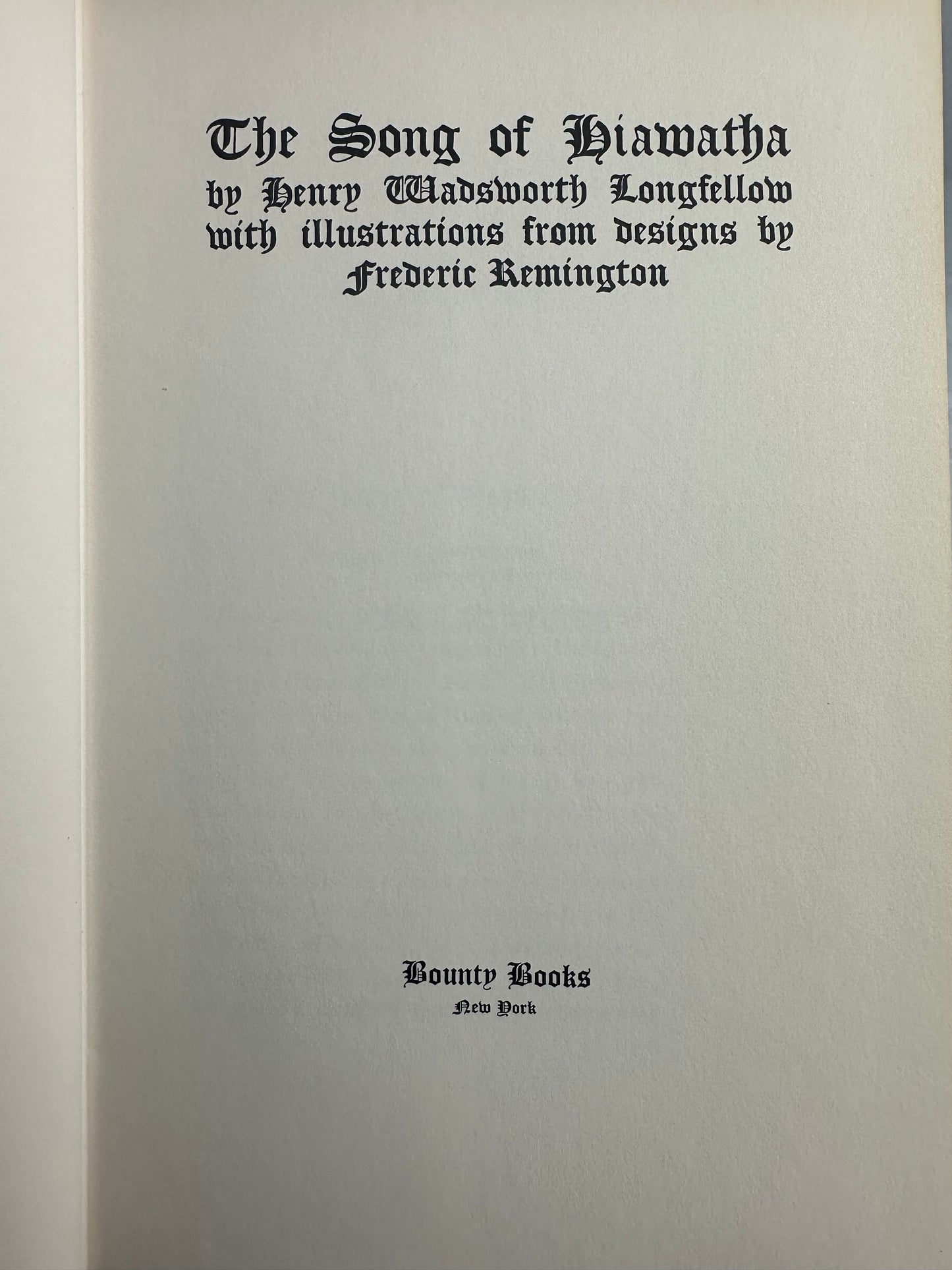 The Song of Hiawatha by Henry Wadsworth Longfellow