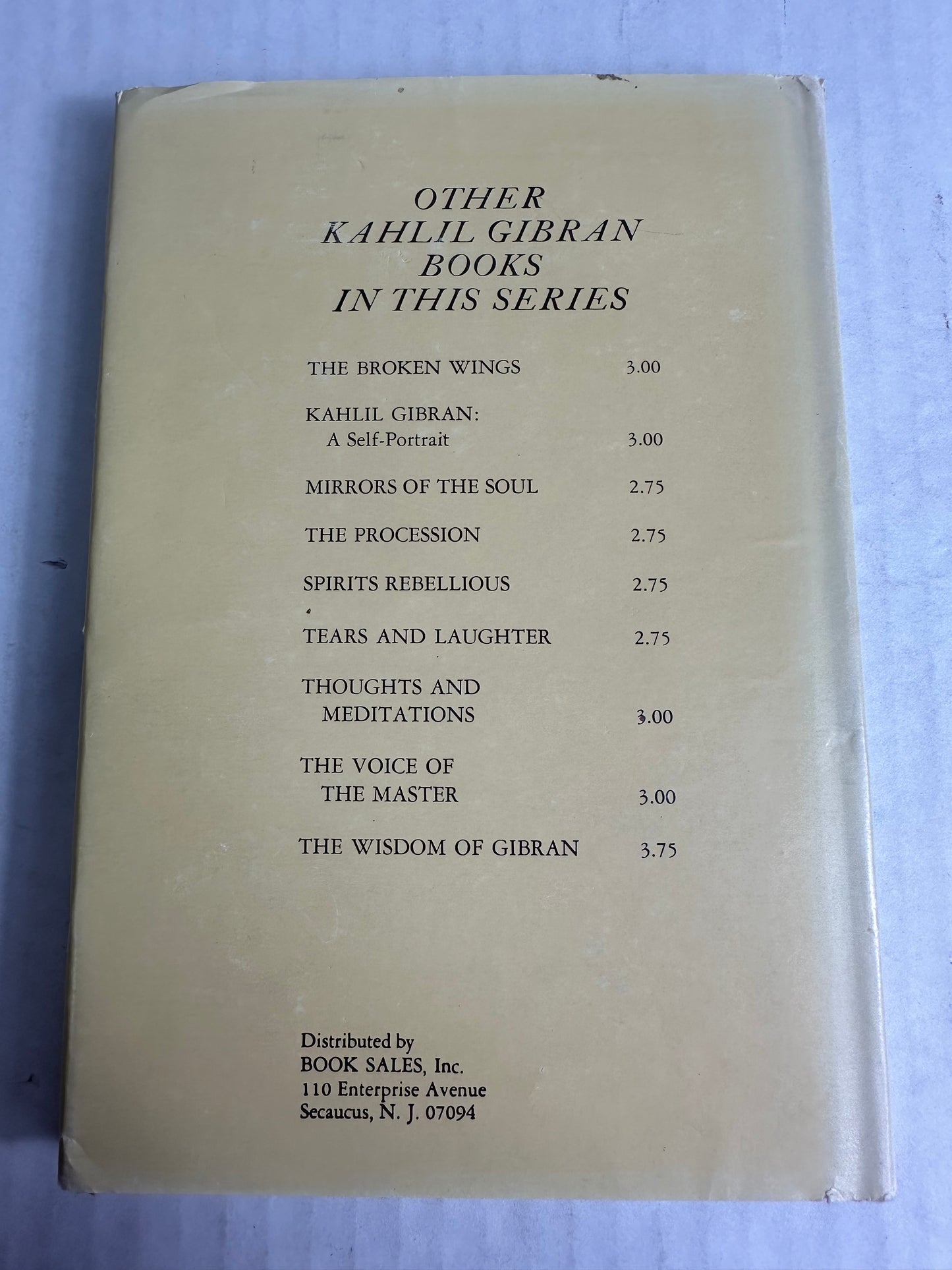 Spiritual Sayings of Kahlil Gibran 1962