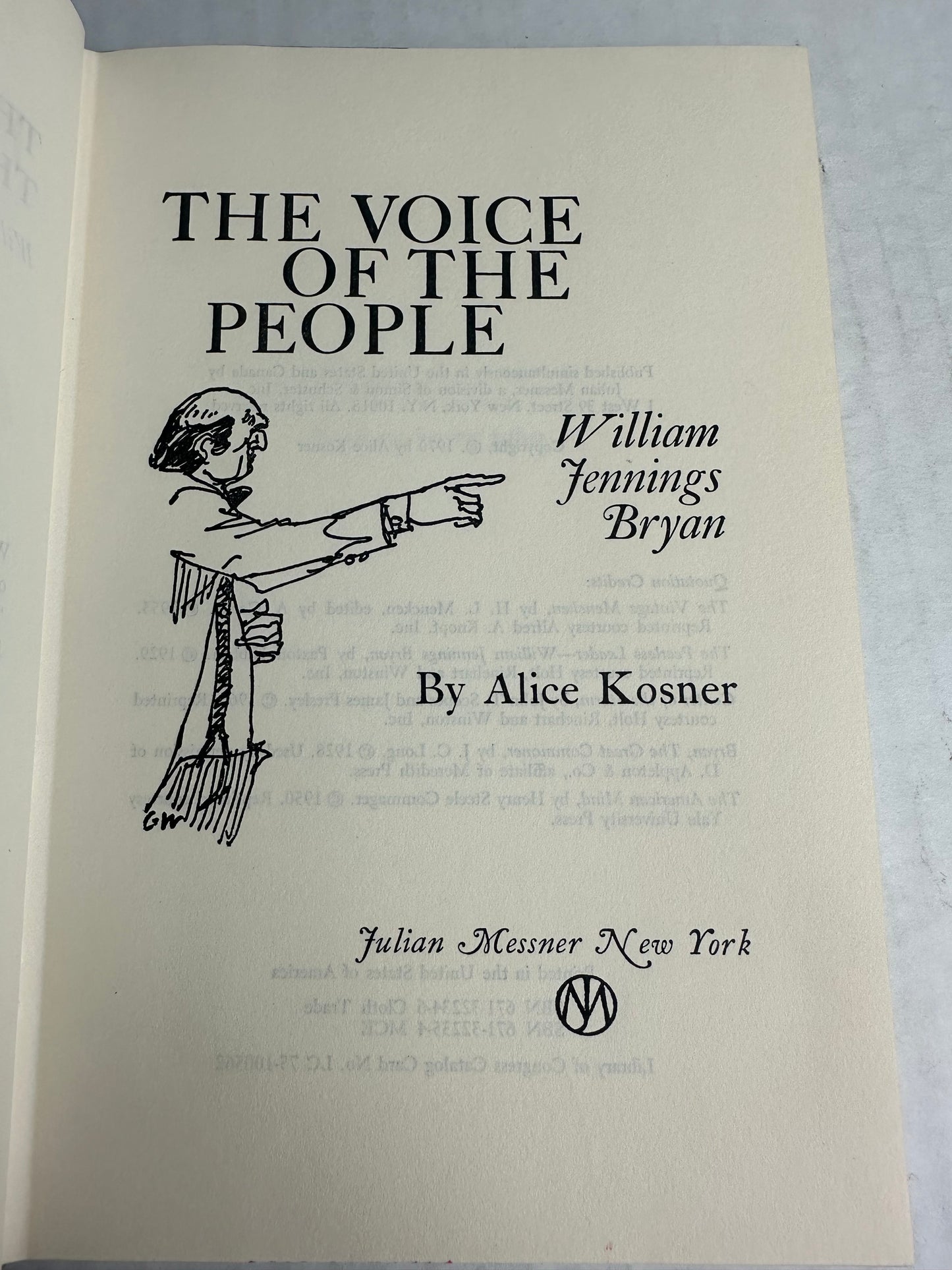 The Voice of The People 1970 William Jennings Bryan