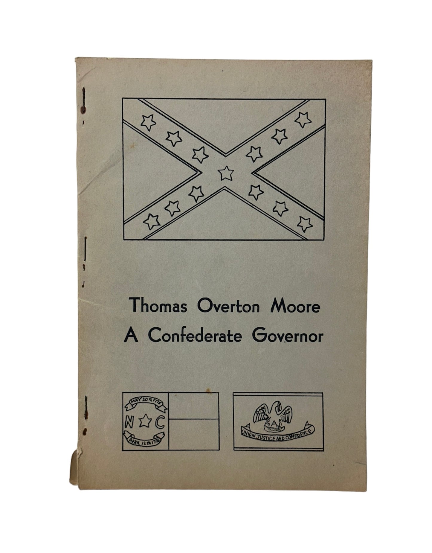 Thomas Overton Moore A Confederate Governor 1960 Claude Moore