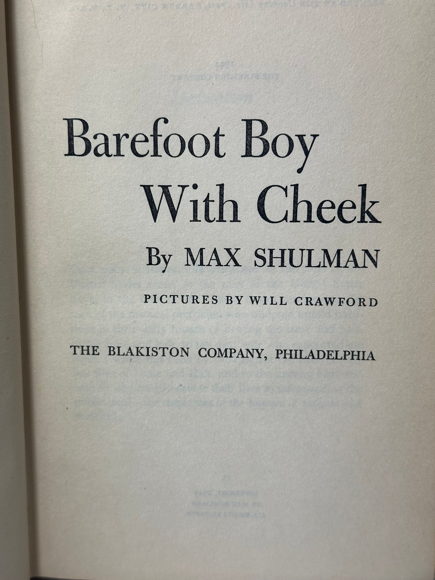 Barefoot Boy With Cheek 1944 Max Shulman