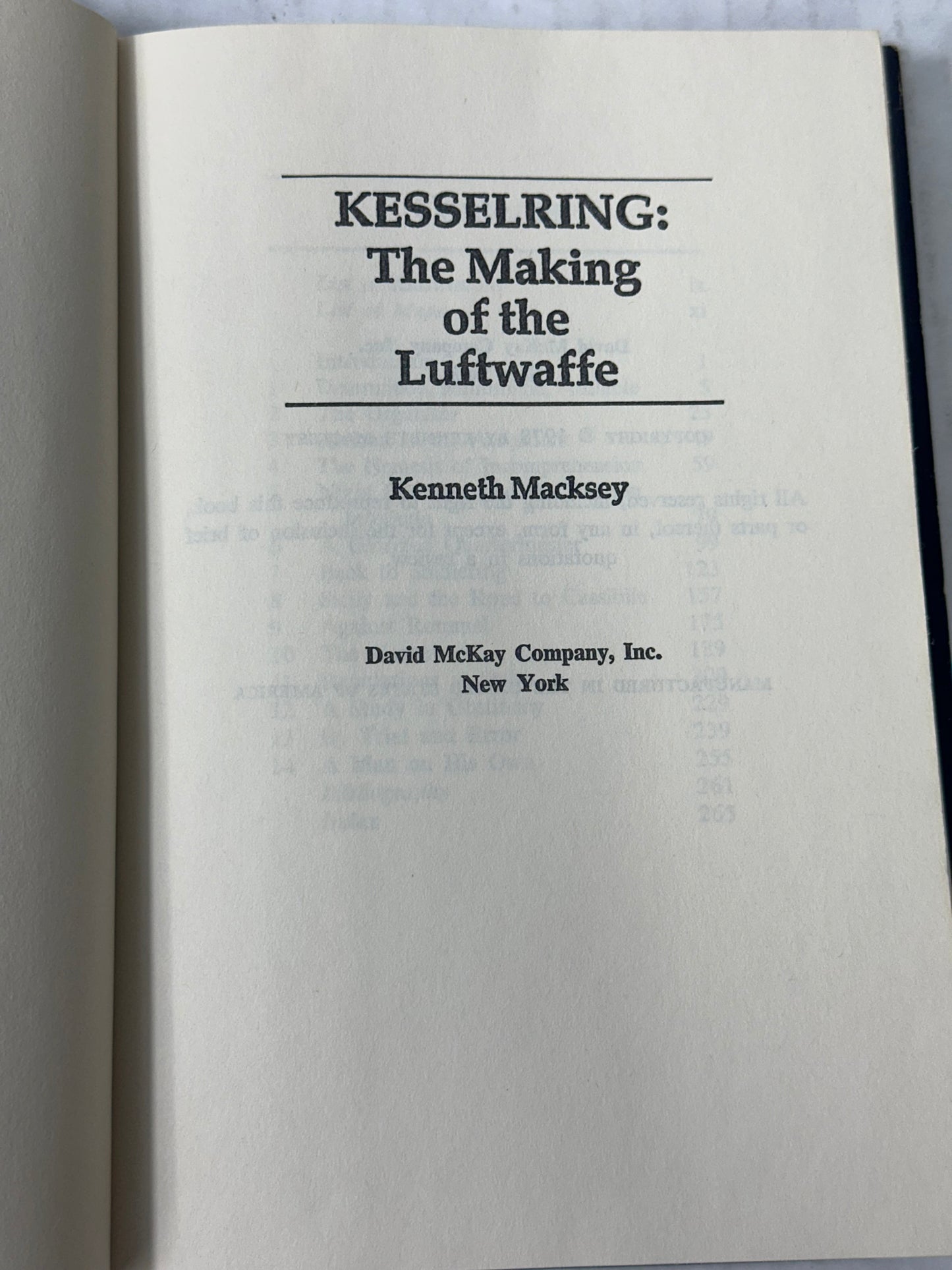 Kesselring The Making of the Luftwaffe By Kenneth Macksey 1978