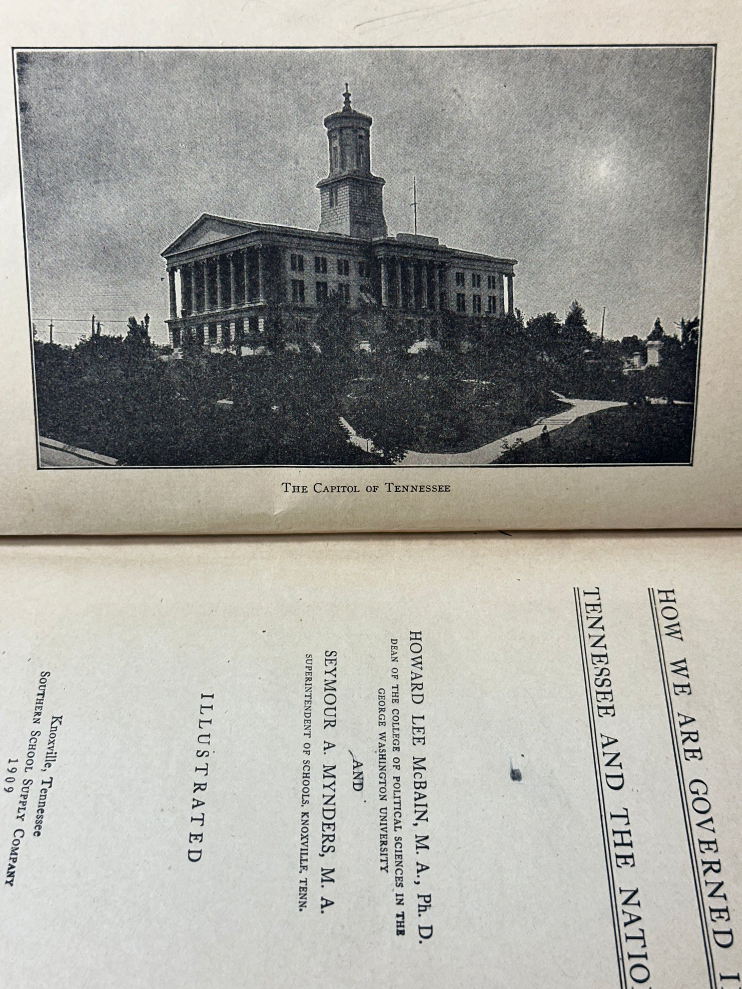 How We Are Governed In Tennessee And The Nation 1909