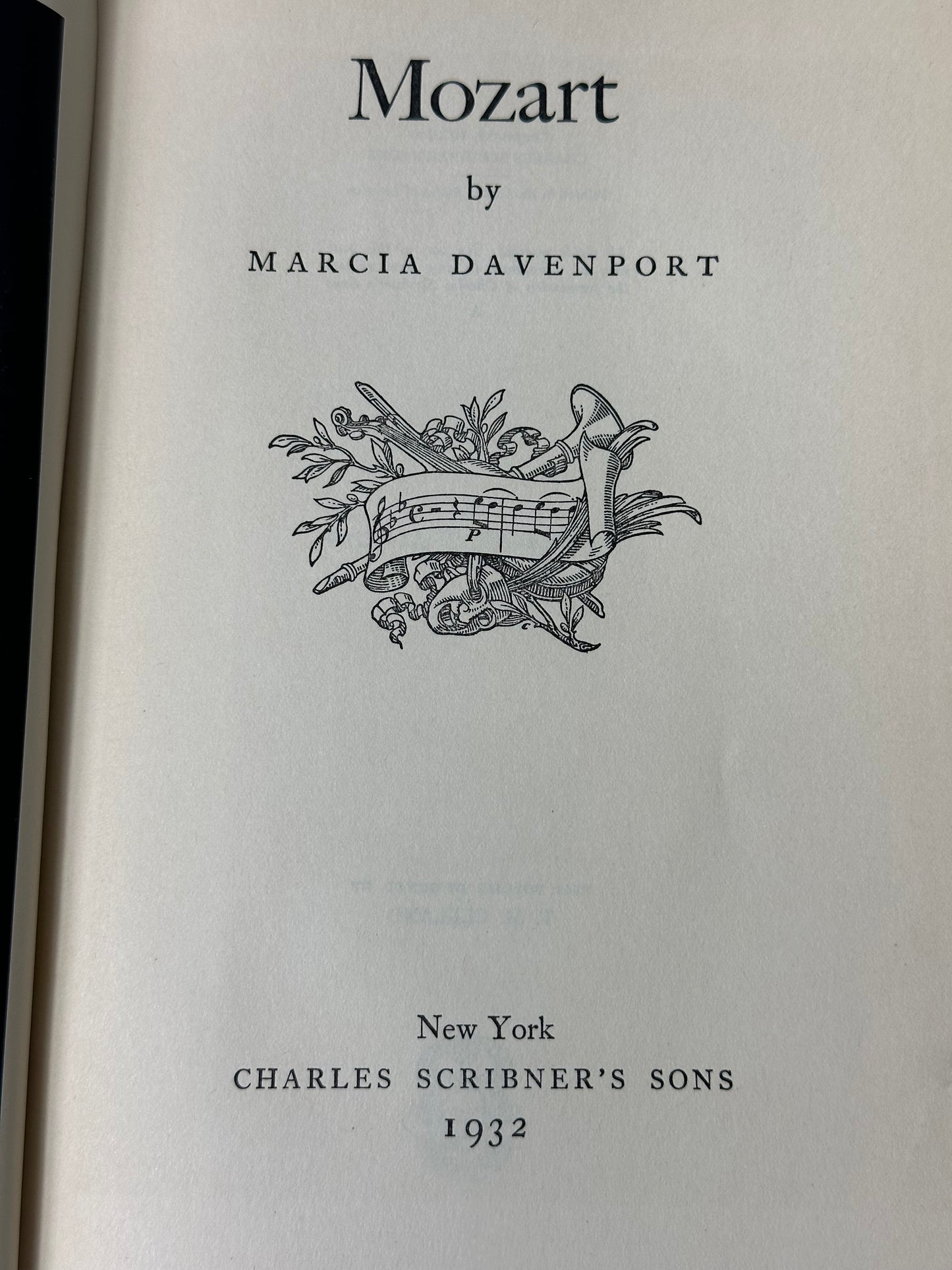 Mozart First Edition Marcia Davenport 1932