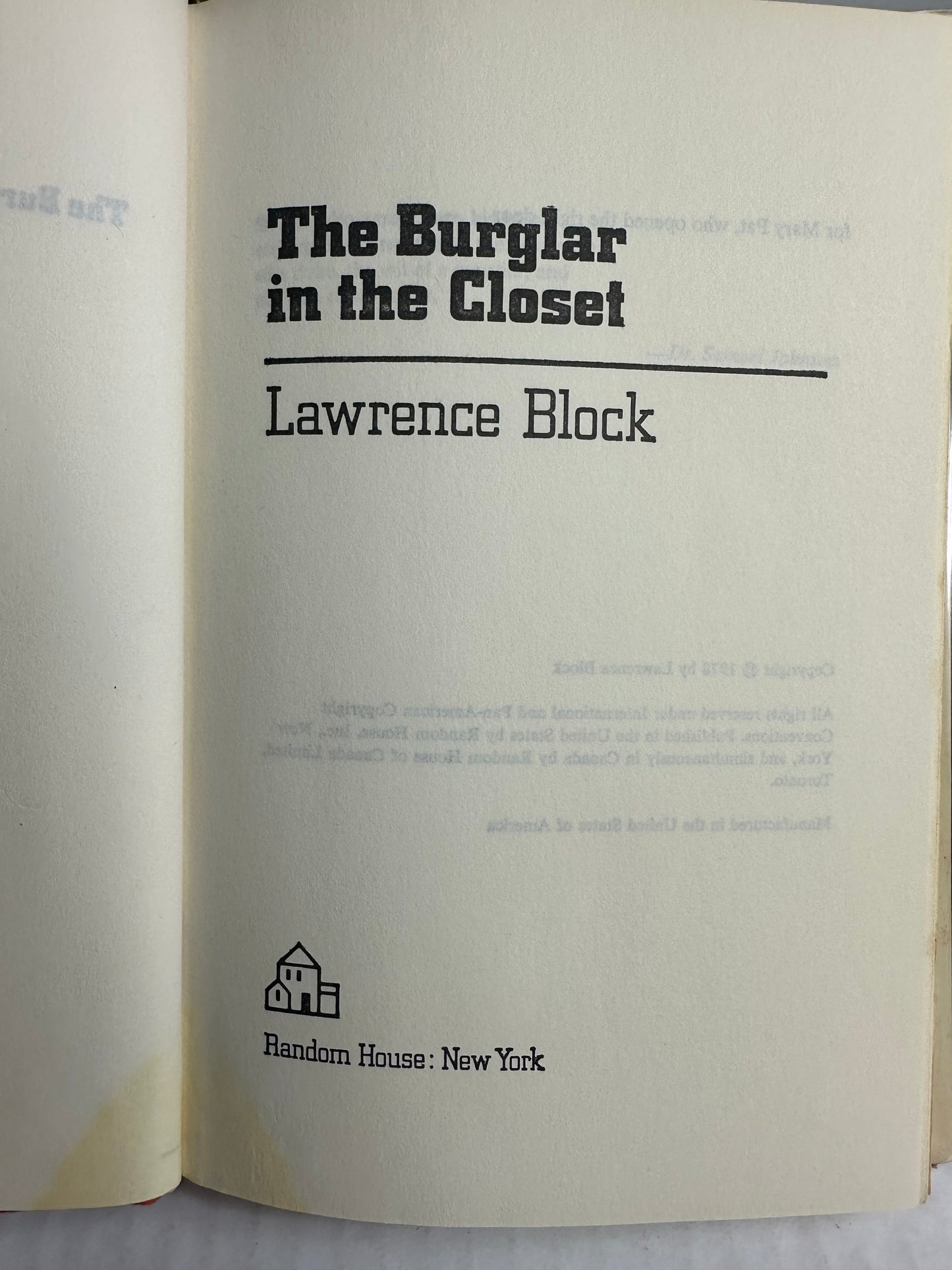 The Burglar in the Closet 1978