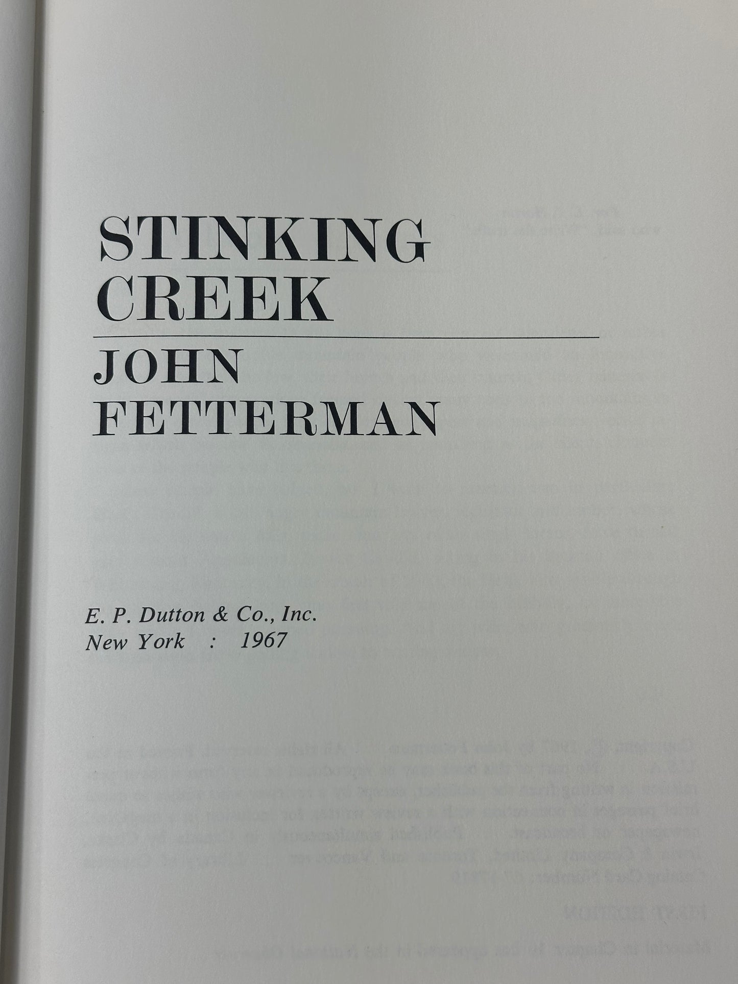 Sinking Creek 1st Edition John Fetterman