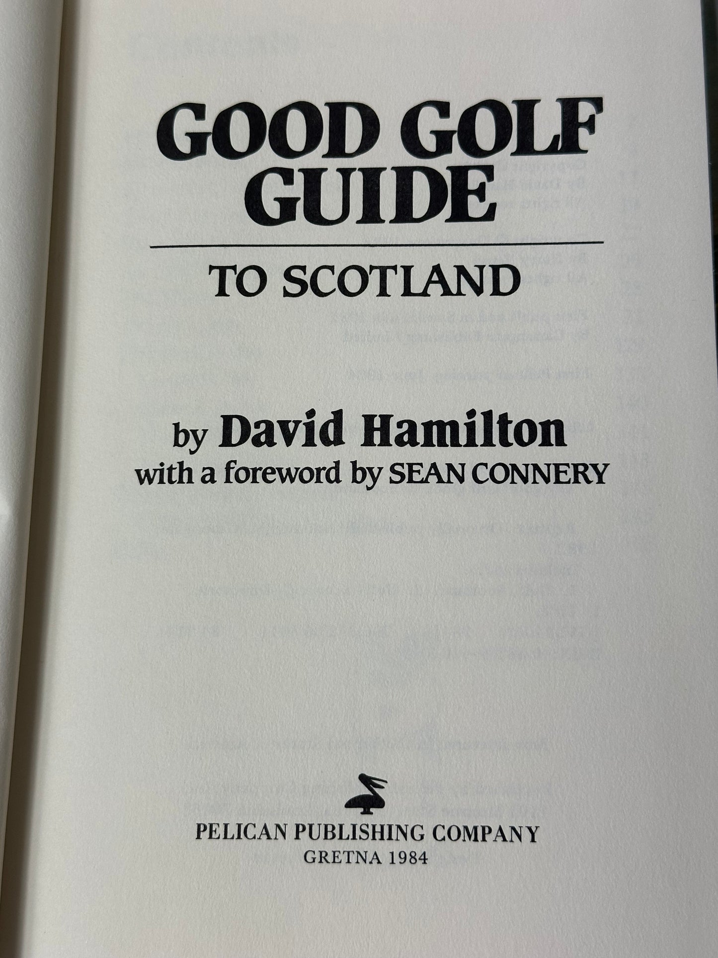 Good Golf Guide by David Hamilton  1982