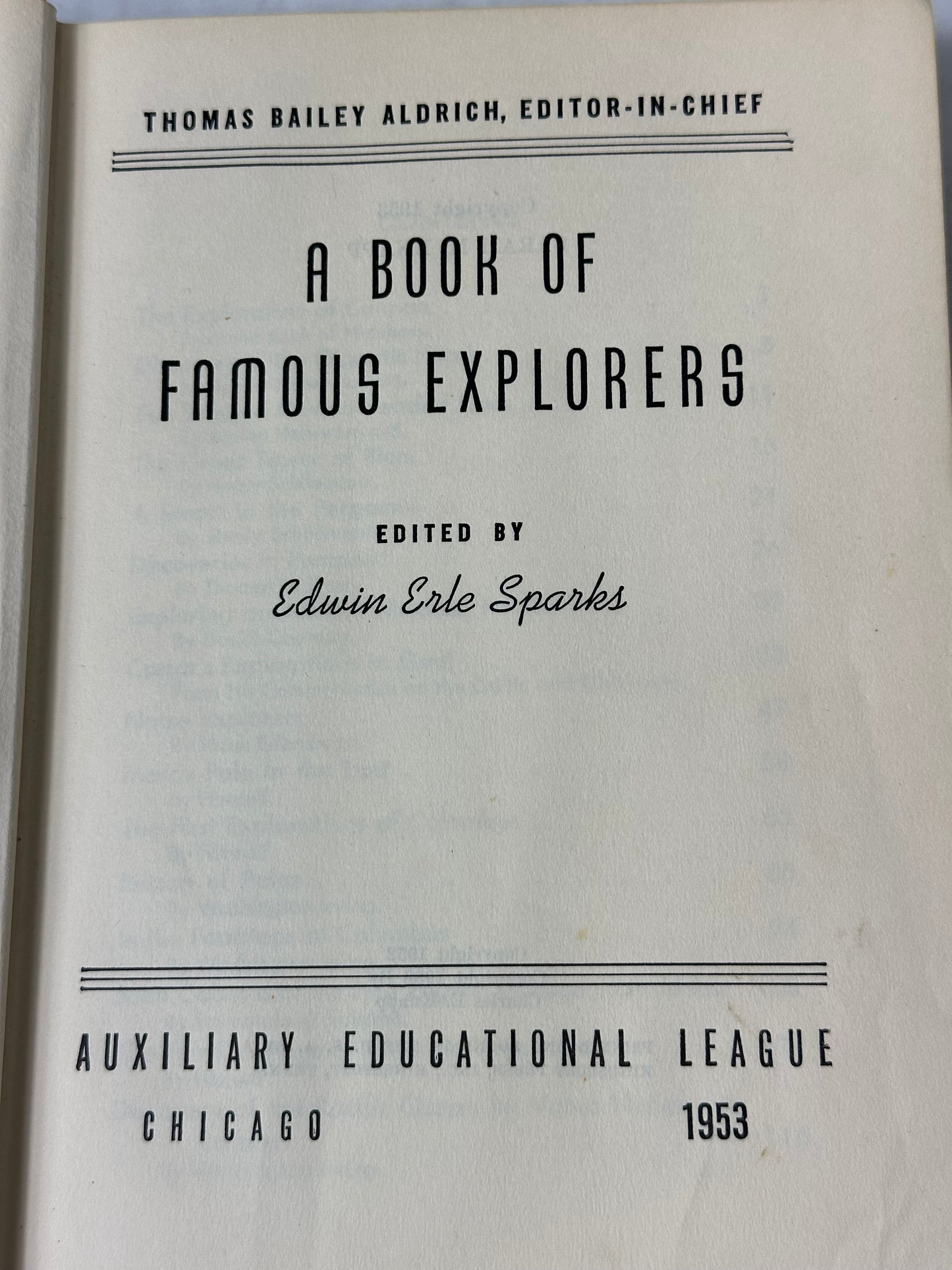 A Book of Famous Explorers Sarah Knapp 1953