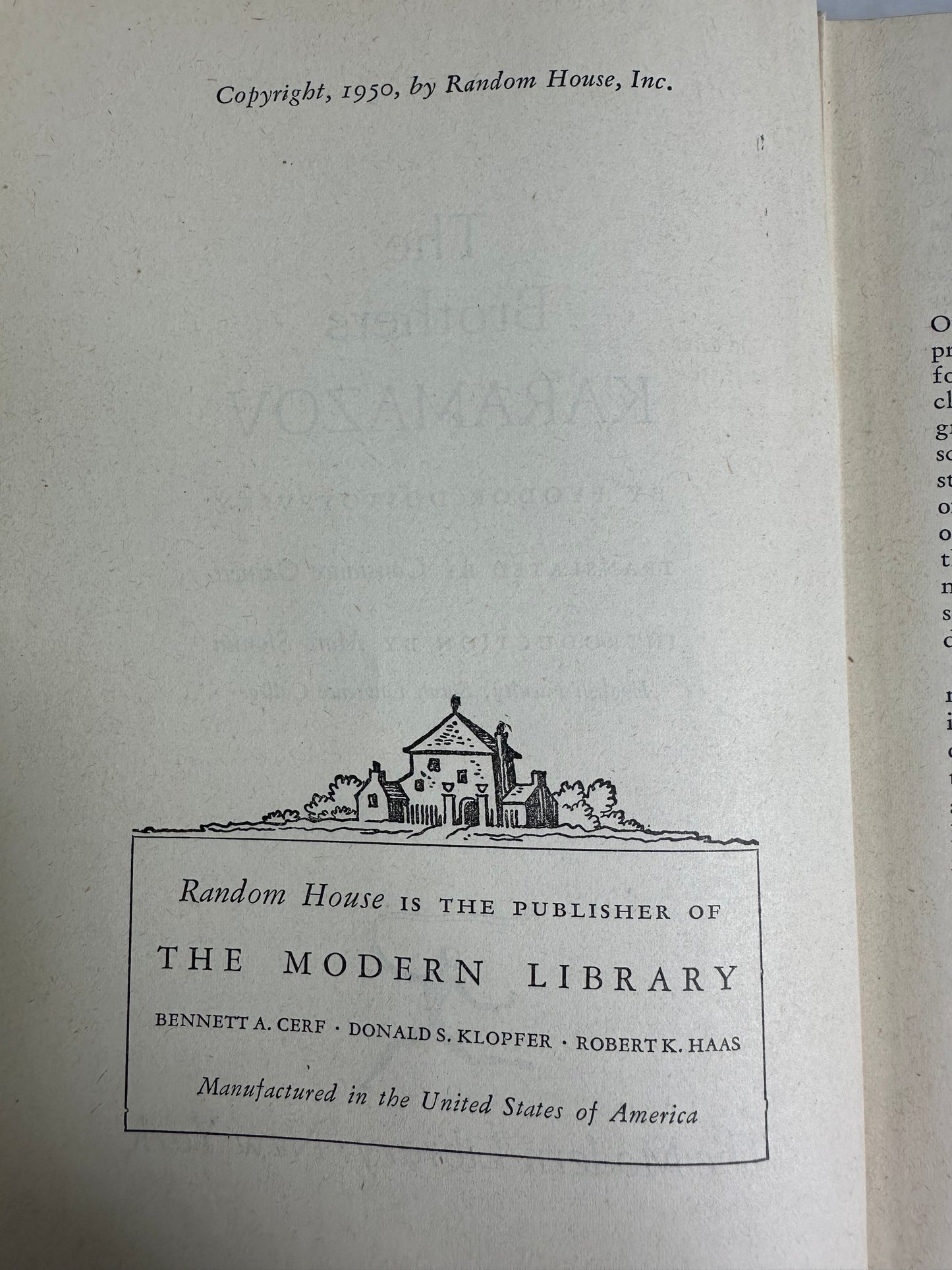 The Brothers Karamazov 1950 by Fyodor Dostoevsky