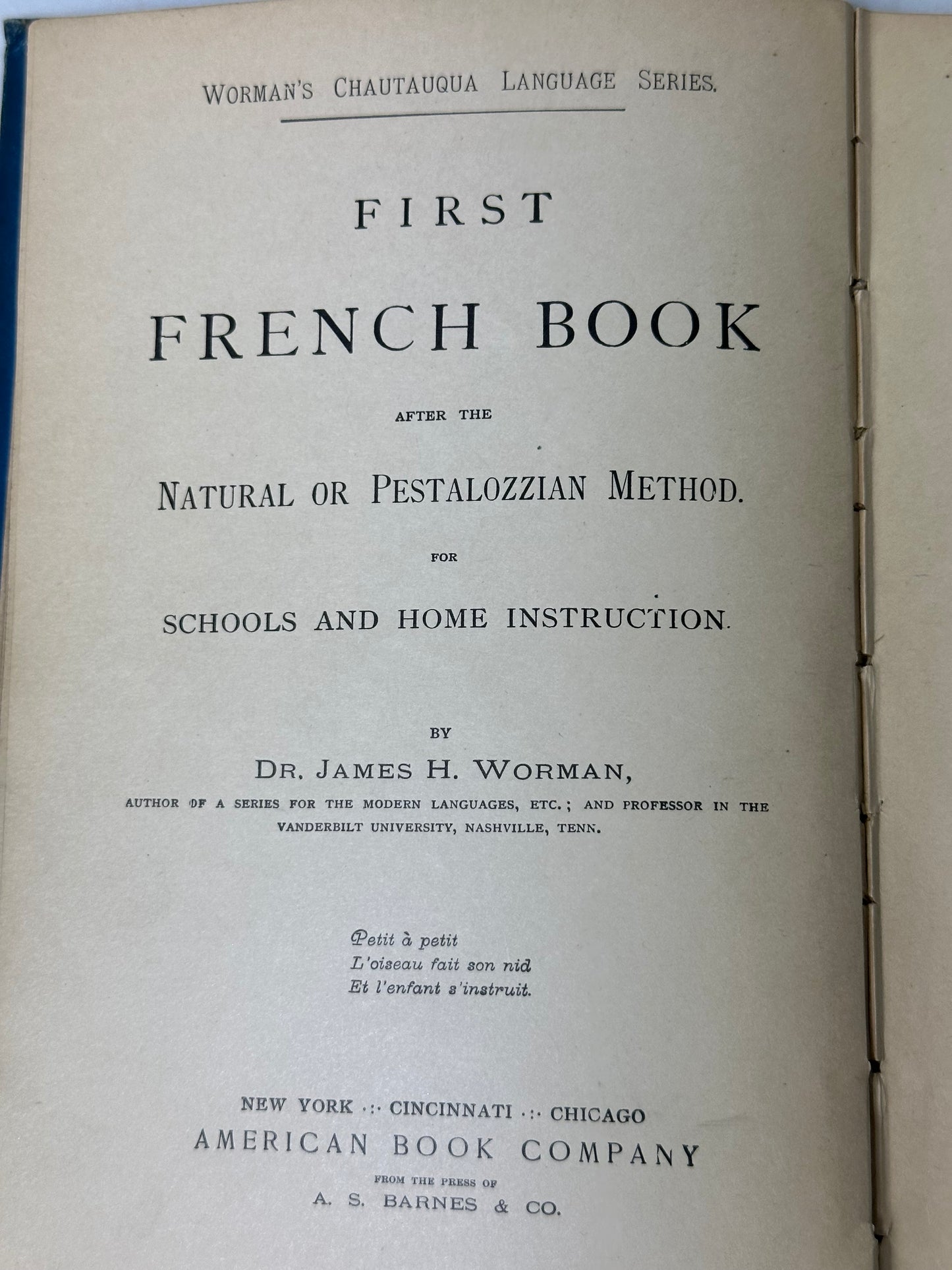 First French Book by Dr. James Worman