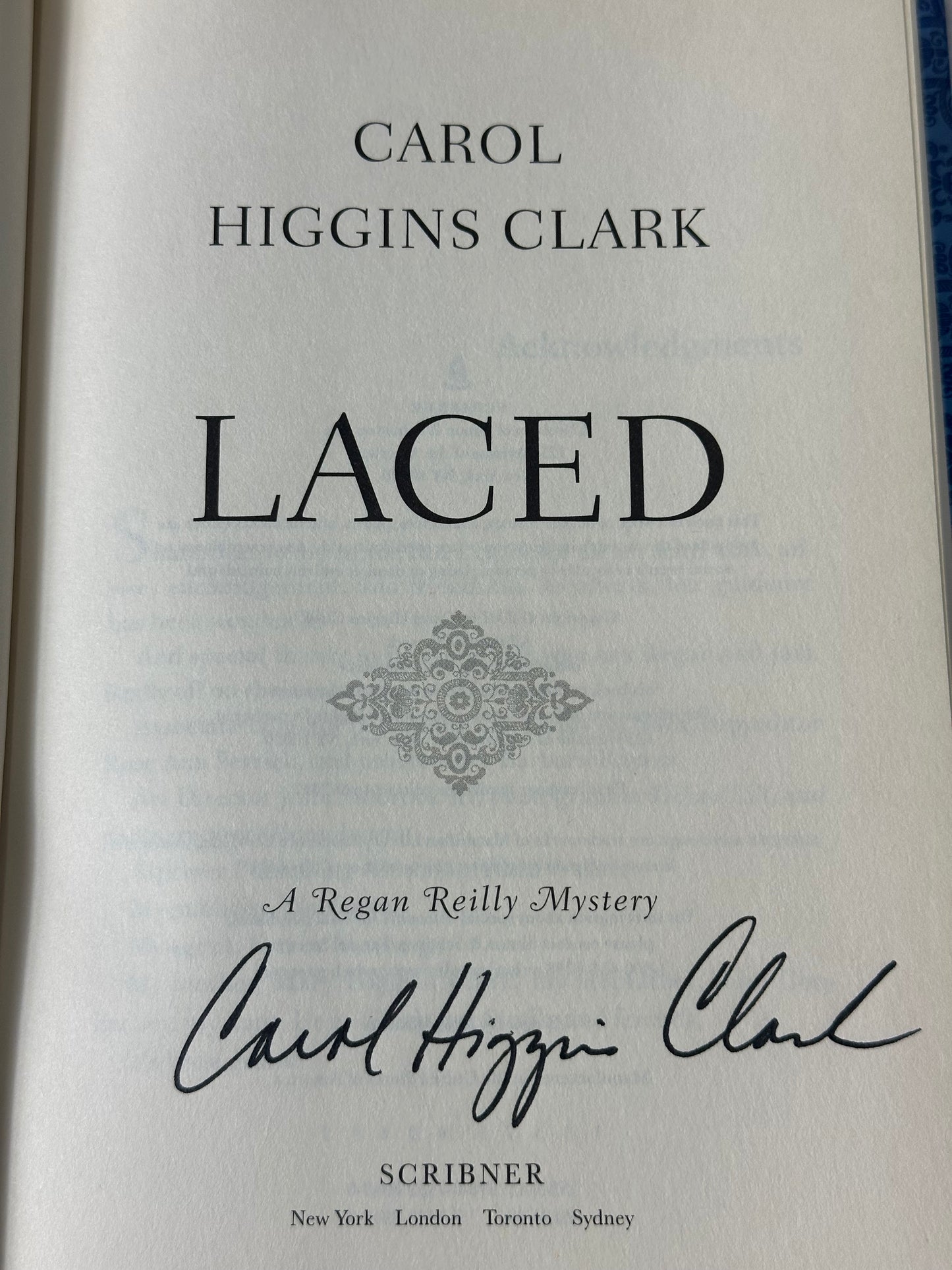 Laced *Signed* Carol Higgins Clark