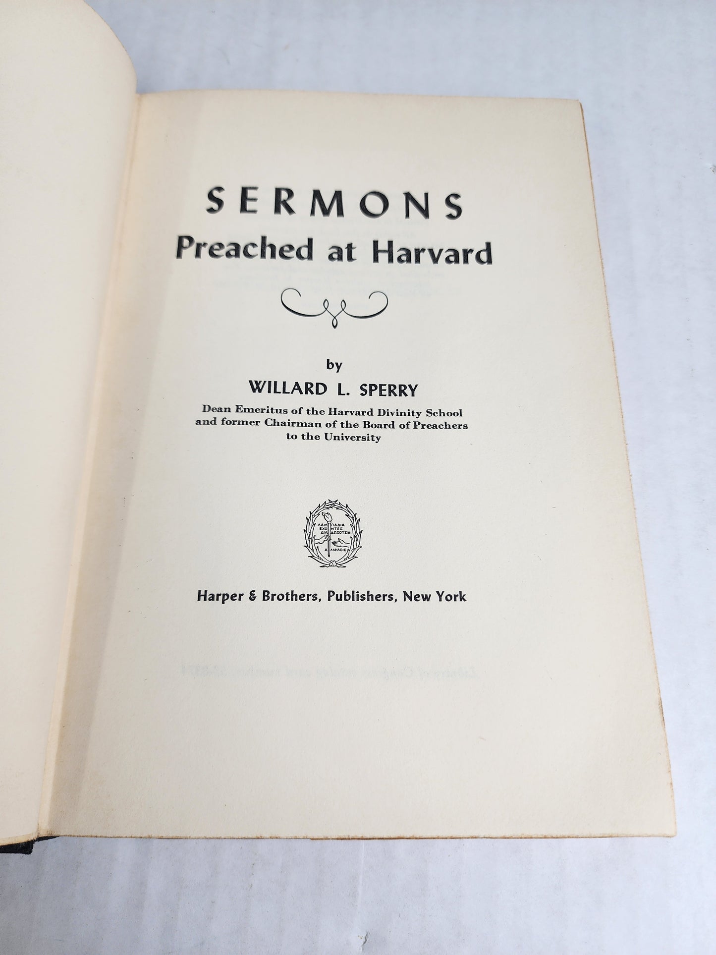 Sermons Preached at Harvard